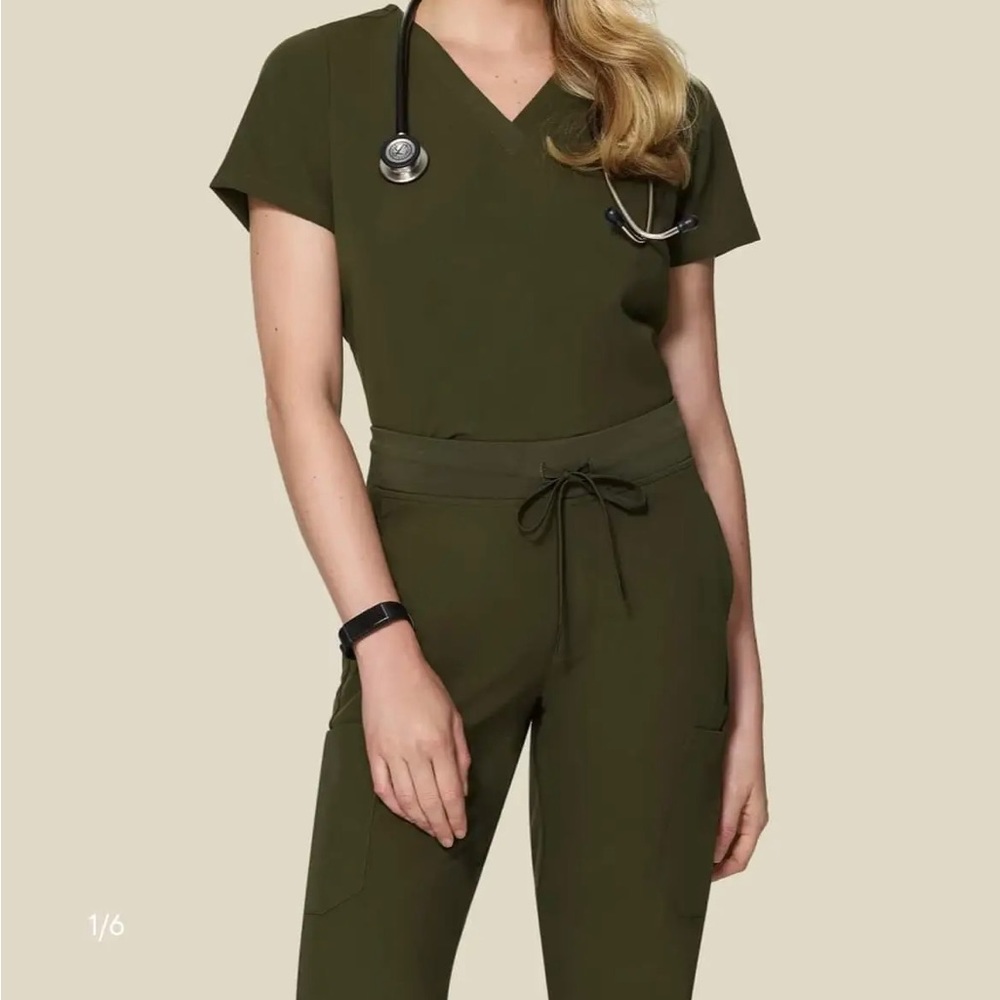Mandala Olive Scrubs BOTTOM and TOP